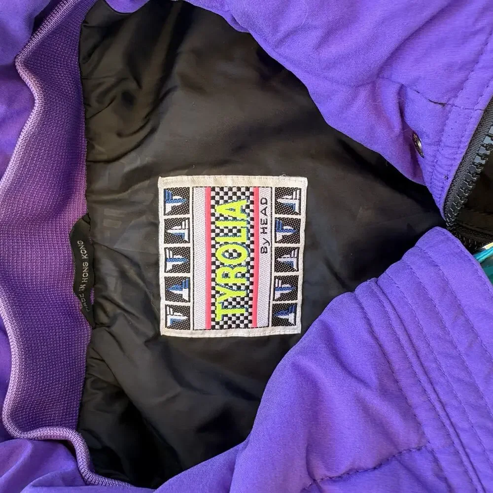 Tyrolia By HEAD Celtech VTG ski Jacket Neon 80s 90s Retro Women’s Size 10